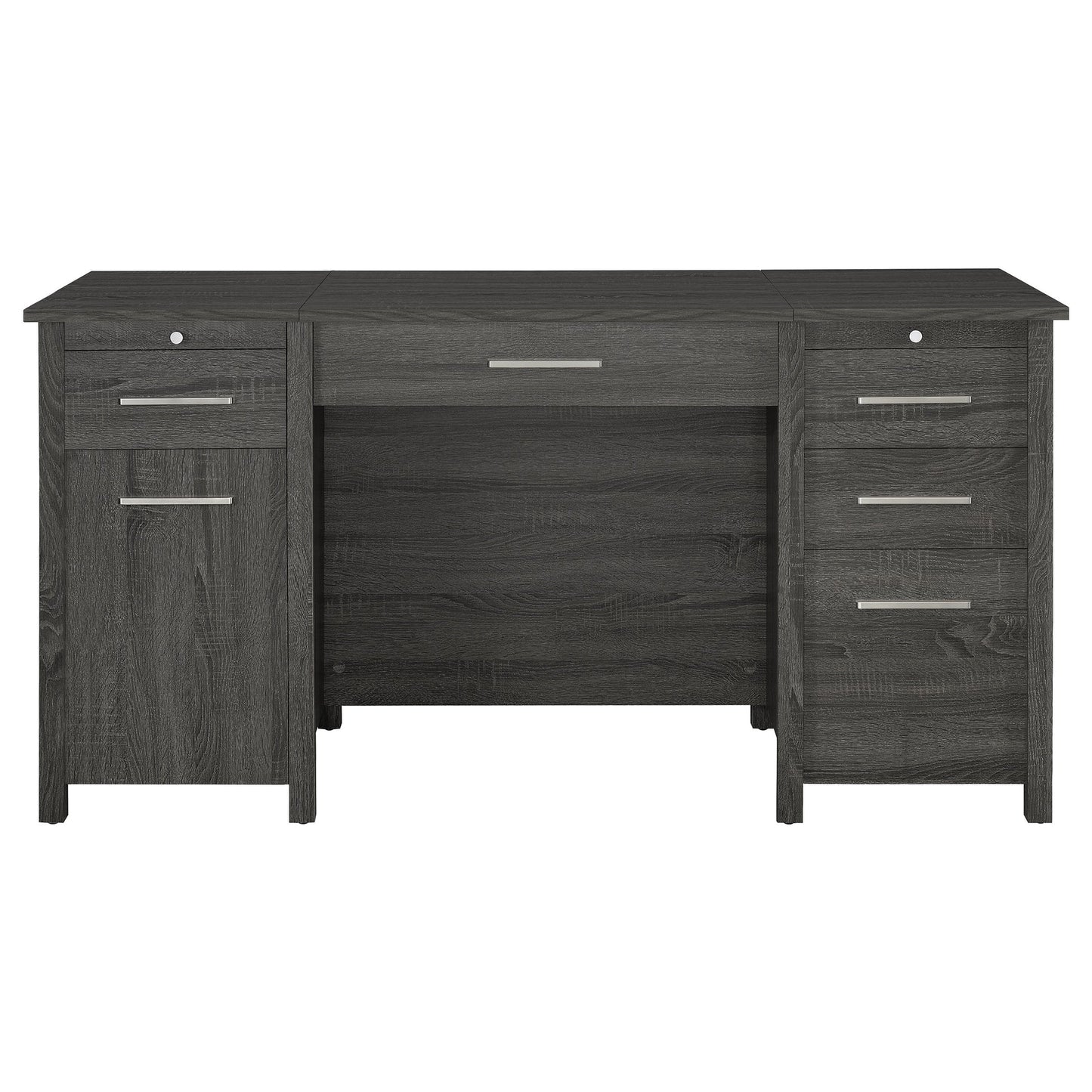 Dylan 60-inch 4-drawer Lift Top Office Desk Weathered Grey