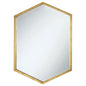 Bledel 24 x 34 Inch Hexagonal Wall Mirror Gold