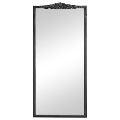 Sylvie 30 x 65 Inch French Provincial Floor Mirror Black