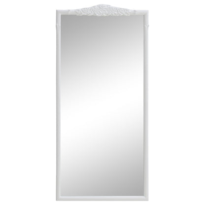 Sylvie 30 x 65 Inch French Provincial Floor Mirror White