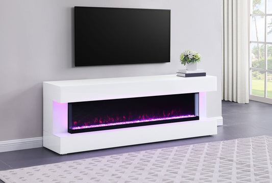 Electric Fireplace TV Stand White