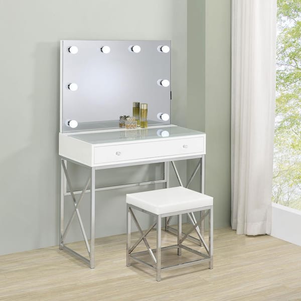 Eliza 2-Piece Vanity Set with Hollywood Lighting